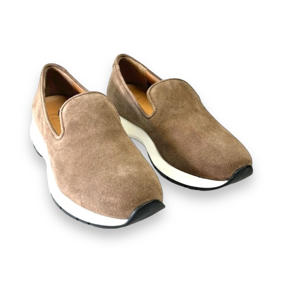 AQUATALIA ♦️SALE Taupe Suede Leather Weatherproof Casual Slip Ons NWT  SZ 5 - Picture 5 of 13